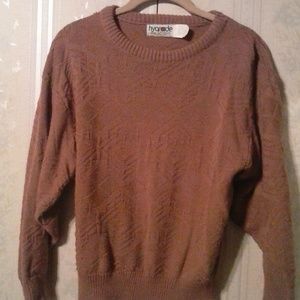 HYGRADE MAUVE LONG SLEEVE TEXTURED SWEATER